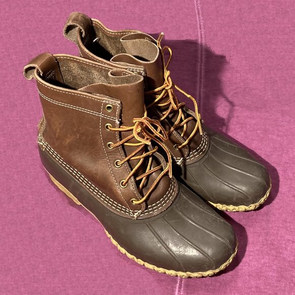 L. L. Bean Boots. Classic Waterproof Duck Boots, Size 9 M, Leather Upper - Picture 1 of 9